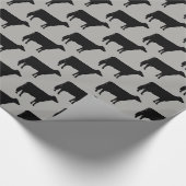 Holstein Cow Silhouettes Pattern Cadeaupapier (Hoek)