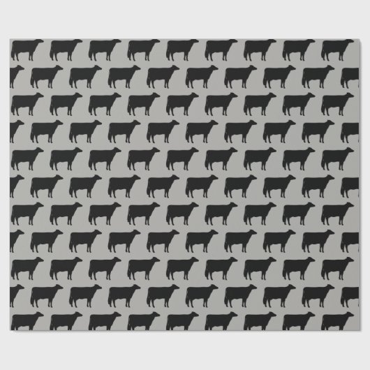 Holstein Cow Silhouettes Pattern Cadeaupapier (Vlak)