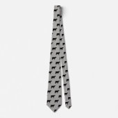 Holstein Cow Silhouettes Pattern Grey and Black Stropdas (Voorkant)