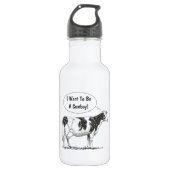 Holstein dacht dat koe het aanpast waterfles  (Voorkant)
