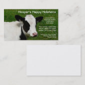 Holstein Dairy Cow Cattle Ranch Visitekaartje (Voorkant / Achterkant)