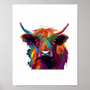 Holstein Friese Koe - Schattigee Koe - Gift voor K Poster