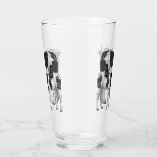 Holstein Koe & Cute Calf Glas (Rechts)