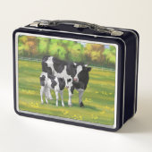 Holstein Koe & Cute Calf in zomerperiode (Achterkant)