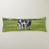 Holstein Koe & Cute Calf in zomerperiode Lichaamskussen (Achterkant)