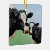 Holstein Koe en Calf Keramisch Ornament (Rechts)