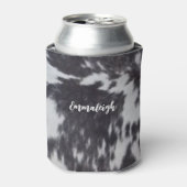 Holstein Koe Faux Leather Natural Kijk Blikjeskoeler (Blikje Voorkant)