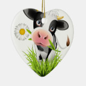 Holstein koe in gras keramisch ornament (Rechts)