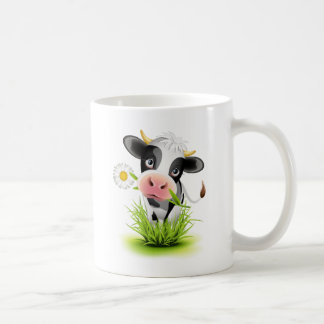 Holstein koe in gras koffiemok