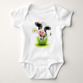 Holstein koe in gras romper (Voorkant)