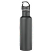 Holstein Koe Picket Fence Red Roses gepersonalisee Waterfles (Achterkant)