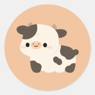 Holstein Koe Ronde Sticker