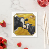 Holstein Koeien en Old Wood Barn Servetten (Insitu)