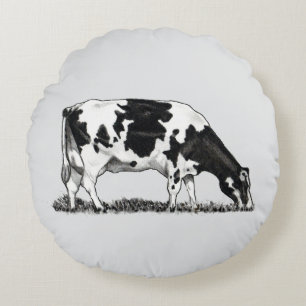 Holstein Melkkoe Rond Kussen