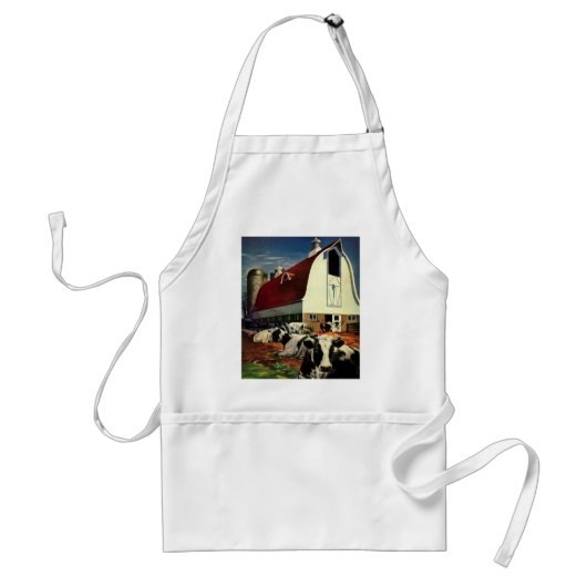 Holstein Milk Koeien op Zuivel Boerderij Business Standaard Schort (Voorkant)