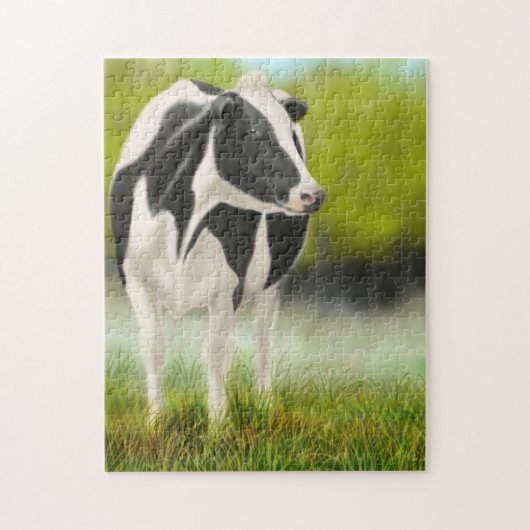 Holstein Milking Cow in Pasture Puzzle Legpuzzel (Verticaal)