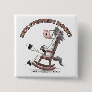 Holsteiners Rock! Vierkante Button 5,1 Cm