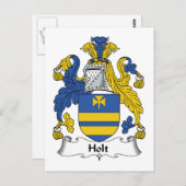 Holt Family Crest Briefkaart (Voorkant / Achterkant)