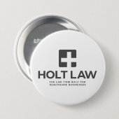 Holt Law Grey Circle Button Pin (Voorkant /achterkant)