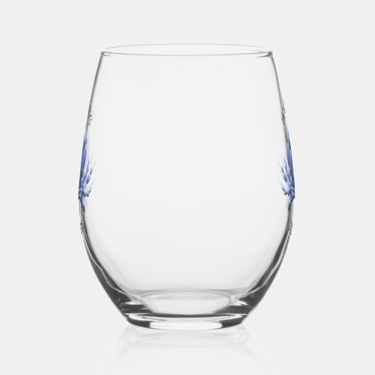 Holts Landing Blue Crab Wijnglas Zonder Voet (Links)