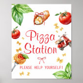 Holy Cannoli Baby Shower Pizza Station Poster (Voorkant)