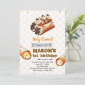 Holy Cannoli birthday party invitation (Debout devant)