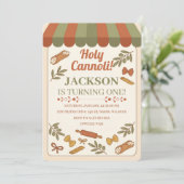 Holy Cannoli! First Birthday  Kaart (Staand voorkant)