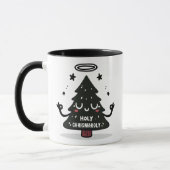 Holy Chrismaroly Mug Cute Floating Christmas Tree (Gauche)