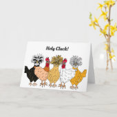 Holy Cluck, Happy Birthday Geen lente kip Kaart (Gele Bloem)