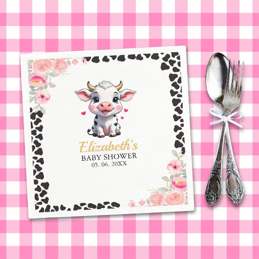 Holy Cow , Adorable Cow Baby shower Servet