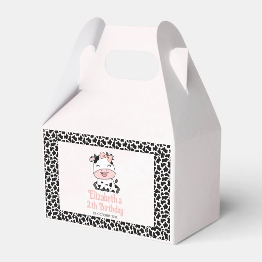 Holy Cow, Adorable cow birthday girl Bedankdoosjes (Voorkant Zijde)