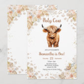Holy Cow Birthday Invitation (Devant / Derrière)