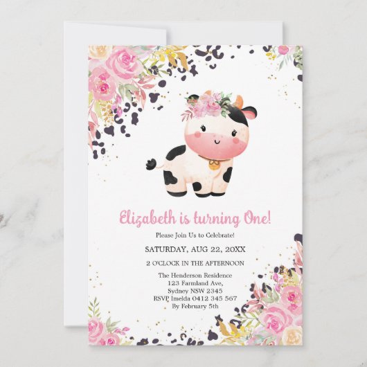Holy Cow Birthday Invitation (Devant)