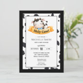 Holy Cow Boy Baby Shower Invitations (Debout devant)