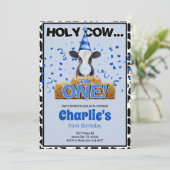 Holy Cow, I'm One Birthday Invitation (Debout devant)