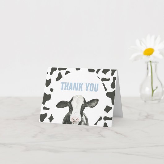 Holy Cow I'm One Cow Print Birthday Carte de remer (Petite plante)