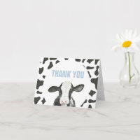 Holy Cow I'm One Cow Print Birthday Carte de remer