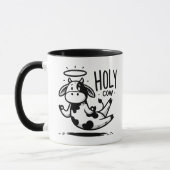 Holy Cow Meditating Mug – Floating Cow Funny Pun  Mok (Links)