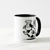 Holy Cow Meditating Mug – Floating Cow Funny Pun  Mok (Voorkant rechts)