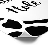 Holy Cow Print Birthday Watering Hole Sign Poster (Coin)