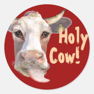 Holy Cow! Ronde Sticker