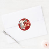 Holy Cow! Ronde Sticker (Envelop)