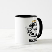 Holy Cow Yoga Mug – Levitating Moo in Zen Pose (Devant droit)