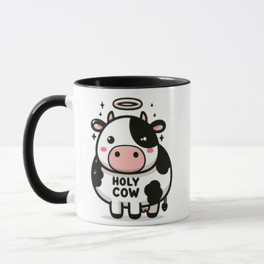Holy Cow Zen Mug – Cute Moo with Halo Mok (Links)