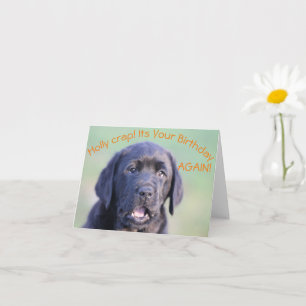 Holy crap! Het is weer je verjaardag! Kaart