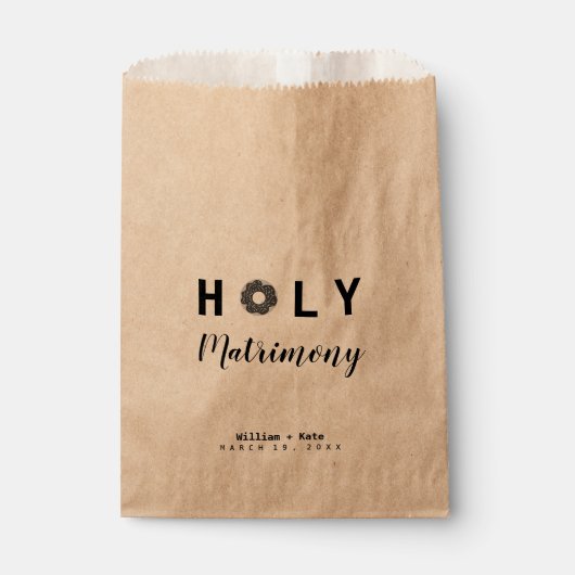 Holy Donut Huwelijk Favor Bag Bedankzakje (Voorkant)