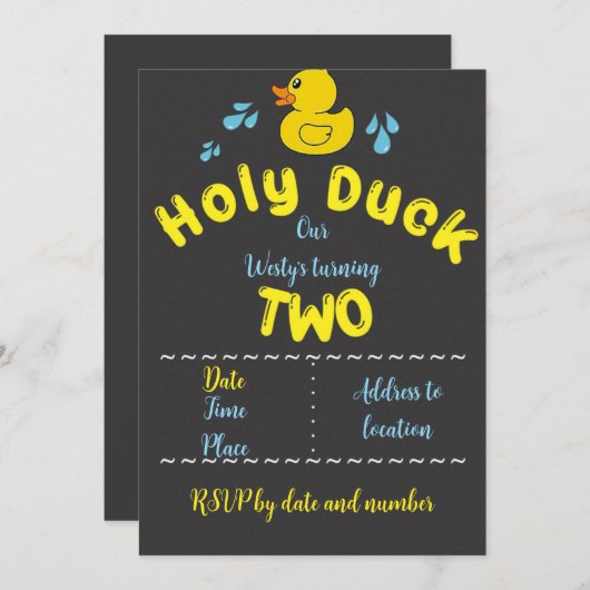 Holy Duck im 2 Invitation (Devant / Derrière)