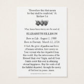 Holy Family Catholic Funeral Memorial Holy Card - (Dos)