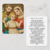 Holy Family Catholic Prayer Card Plaatskaartje (Voorkant / Achterkant)