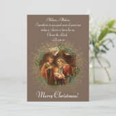 Holy Family Kerst Kaart (Staand voorkant)